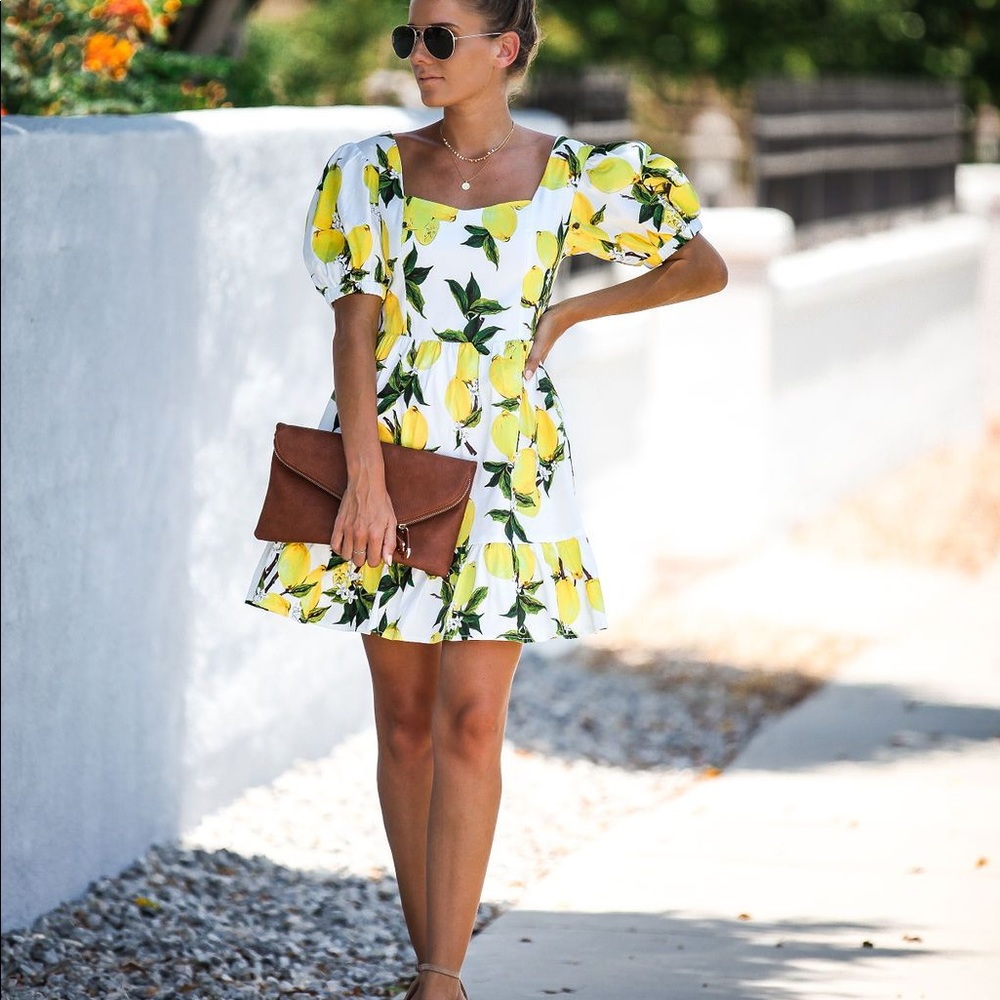 NWOT ENGLISH FACTORY LEMON DRESS SIZE M